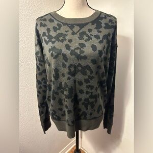 Anthropologie Textured Knit Sweater in Dark Gray